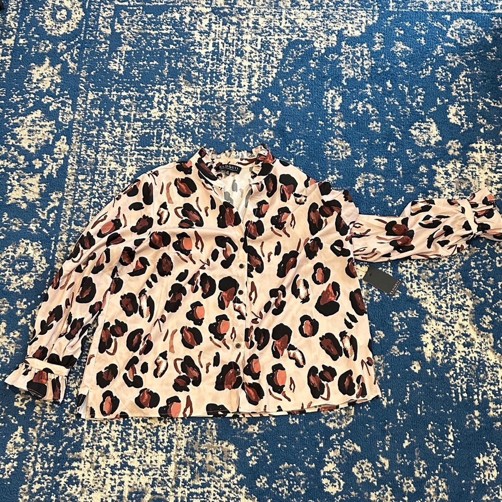 Eloquii Leopard Print Blouse